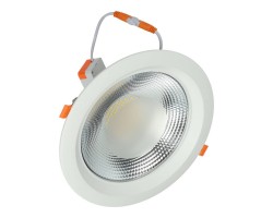 Downlight LED Redondo 225mm Blanco COB 30W corte 200mm